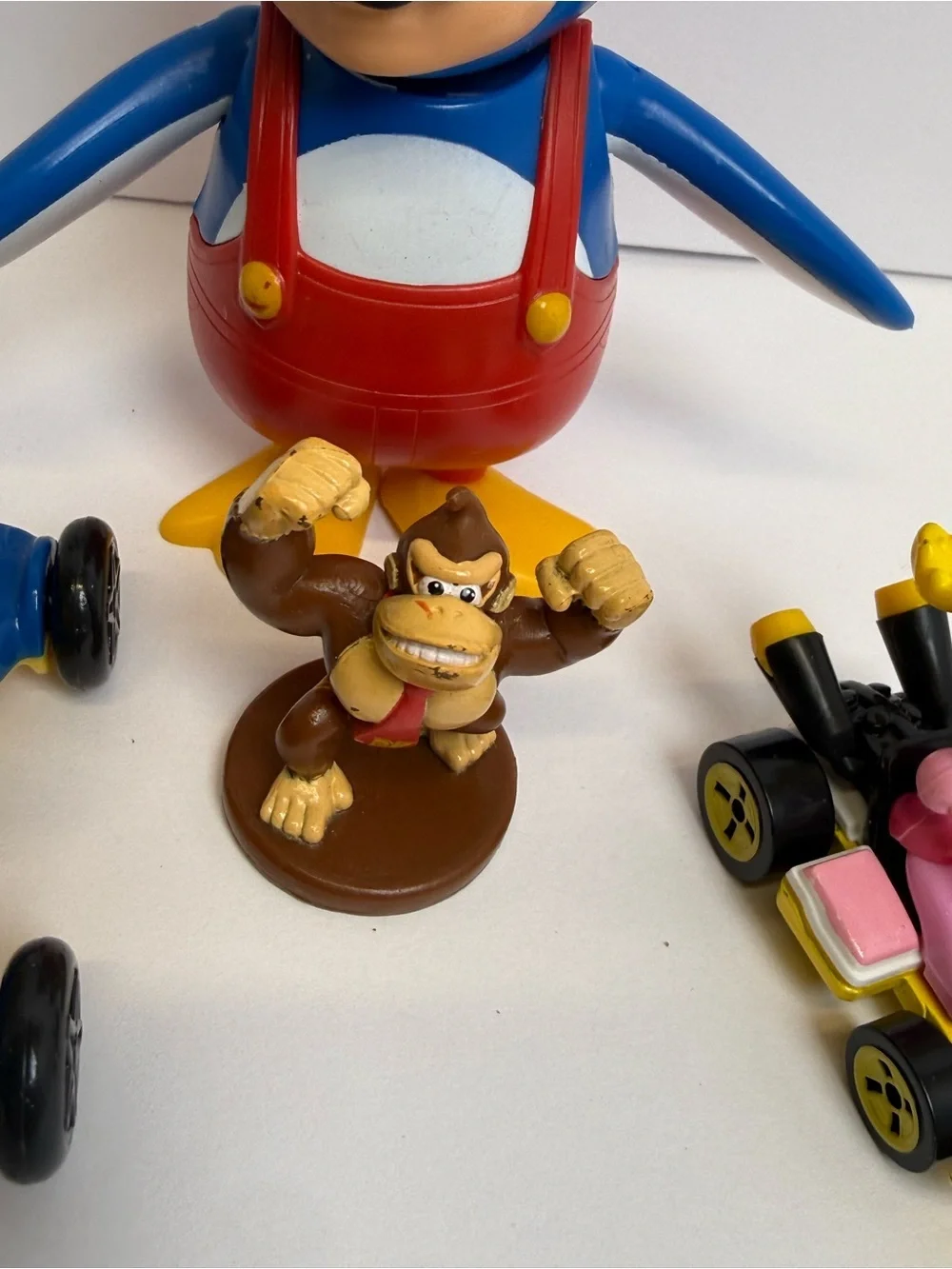 Mario Kart Hot Wheels Donkey Kong Figure Lot Peach Monopoly McDonald’s Jakks